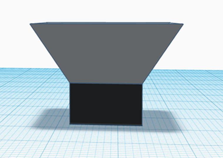 Close-up of reflective funnel